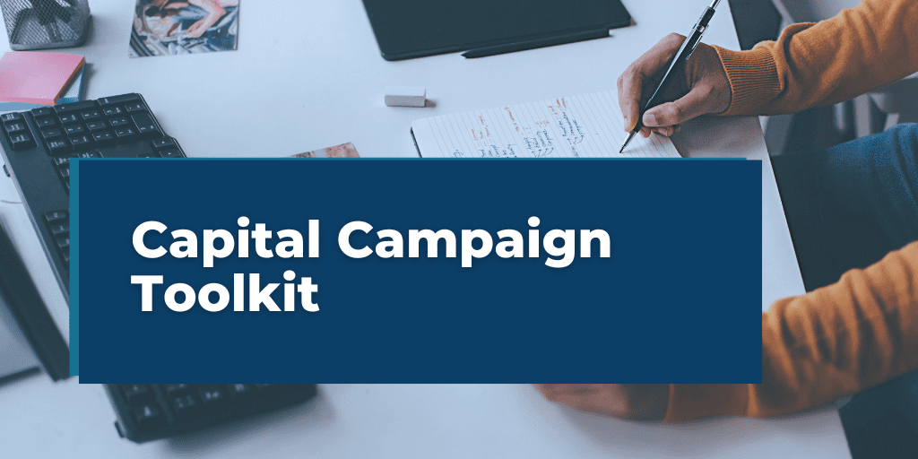 Capital Campaign Toolkit overlayed on a nonprofit accountant