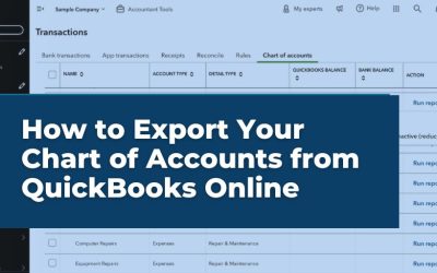 How to Export Your Chart of Accounts from QuickBooks Online