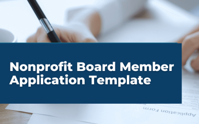 Nonprofit Board Member Application Template